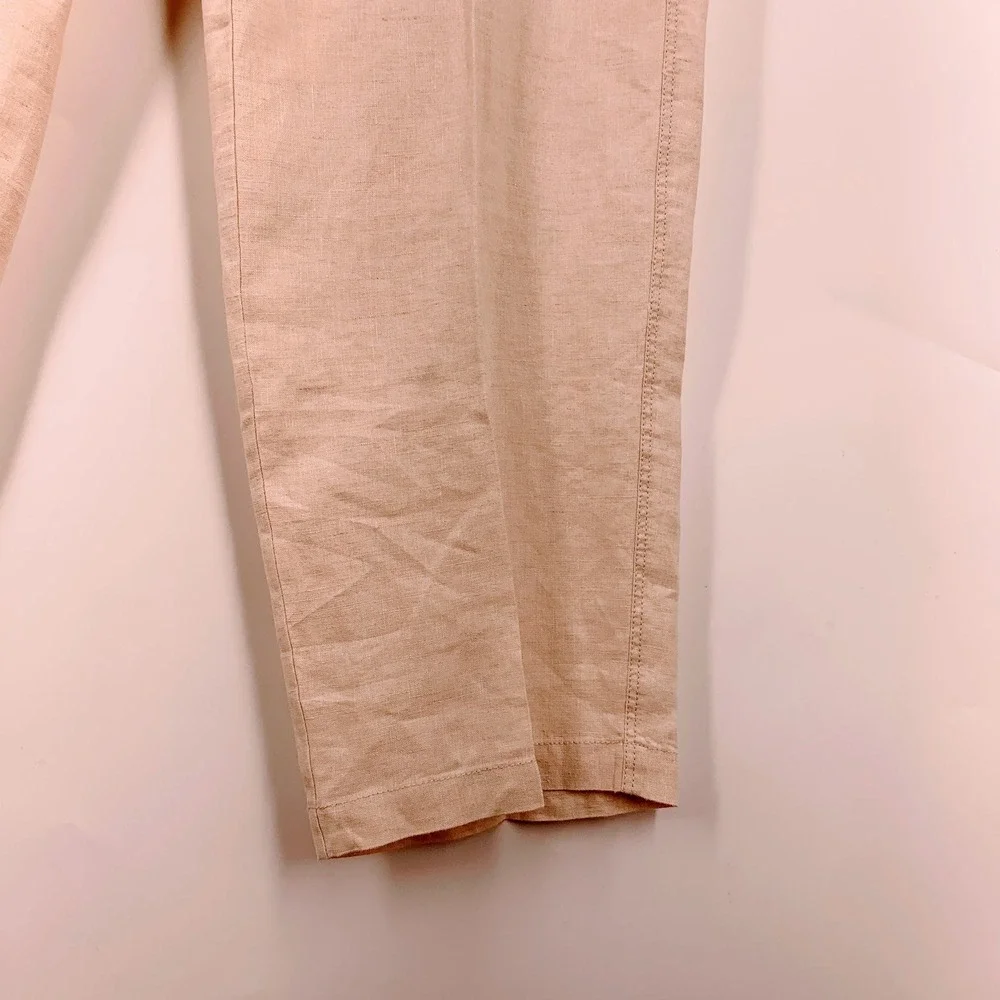 Tommy Bahama Mens‎ Linen Straight Leg Trousers Casual Beach Pants Tan Size 42
